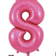 8 balloon pink