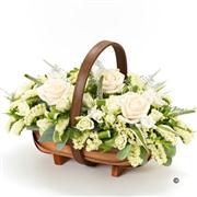Cream and White Basket