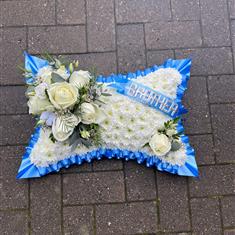 PILLOW-blue and white 